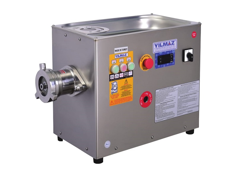 22-no-inox-83-mm-et-kiyma-makinasi-2231-str.jpg Yılmaz 2231 STR Soğutmalı Et Kıyma Makinesi – 22 No – Ø 83 mm – INOX Gövde - Görsel 1