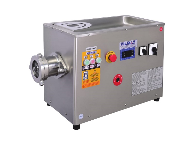 32-no-inox-100-mm-et-kiyma-makinasi-3231-smn.jpg Yılmaz 3231 SMN Soğutmalı Et Kıyma Makinesi – 32 No – Ø 100 mm – INOX Gövde - Görsel 1