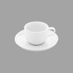 Güral Porselen Horeca White Enternasyonel 60 cc Tabaklı Kahve Fincanı