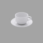 Güral Porselen Horeca White SATURN 230 CC ÇAY FİNCANI VE FİNCAN TABAĞI