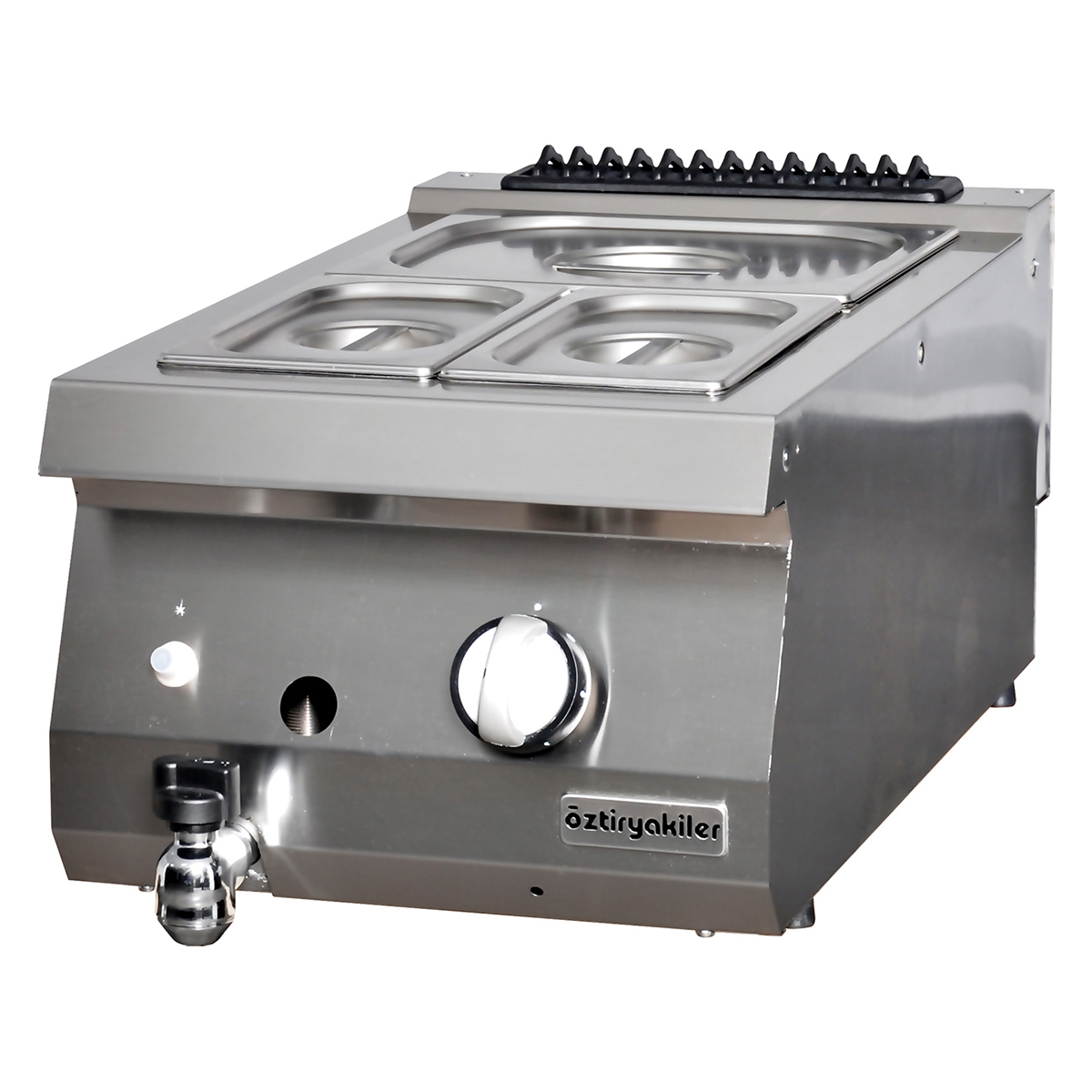7854.N1.40703.13.jpg Öztiryakiler Bain Marie, Set Üstü, 700 Seri, Gazlı 40x70x30, 7854.N1.40703.13 - Görsel 1