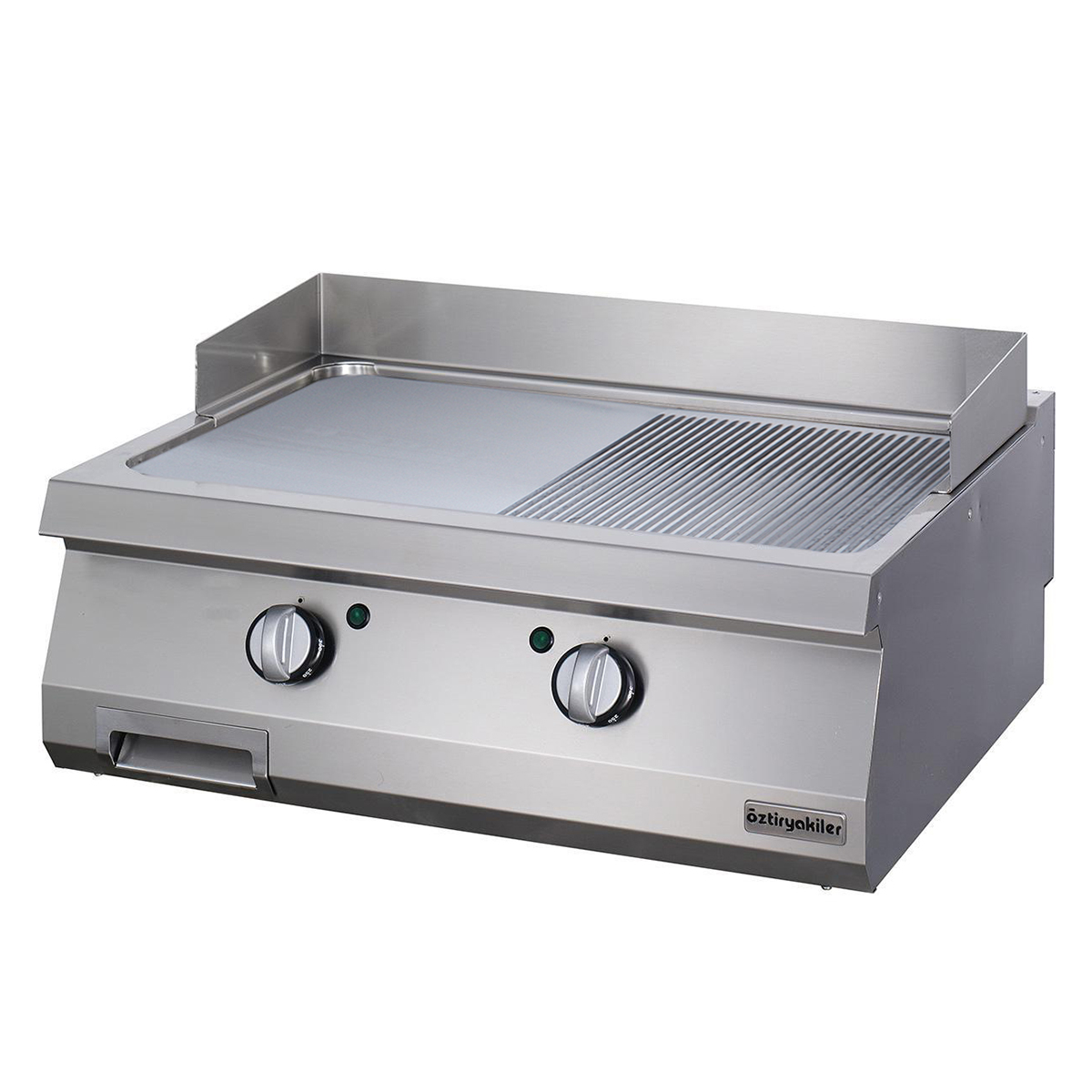 7864.N1.80703.14.jpg Öztiryakiler OGE 8070 Elektrikli Grill Plate – 700 Seri Set Üstü Yarı Oluklu Izgara, 7864.N1.80703.14 - Görsel 1