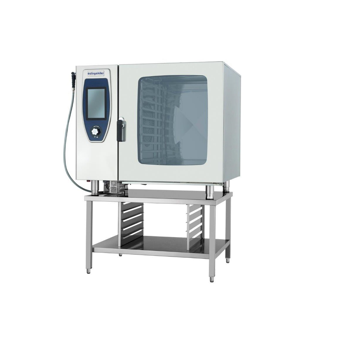 7890.C1.10E21.01.jpg Öztiryakiler Elektrikli Konveksiyonlu Kombi Fırın, 10xGN 2/1, Kızaklı, 7890.C1.10E21.01 - Görsel 1