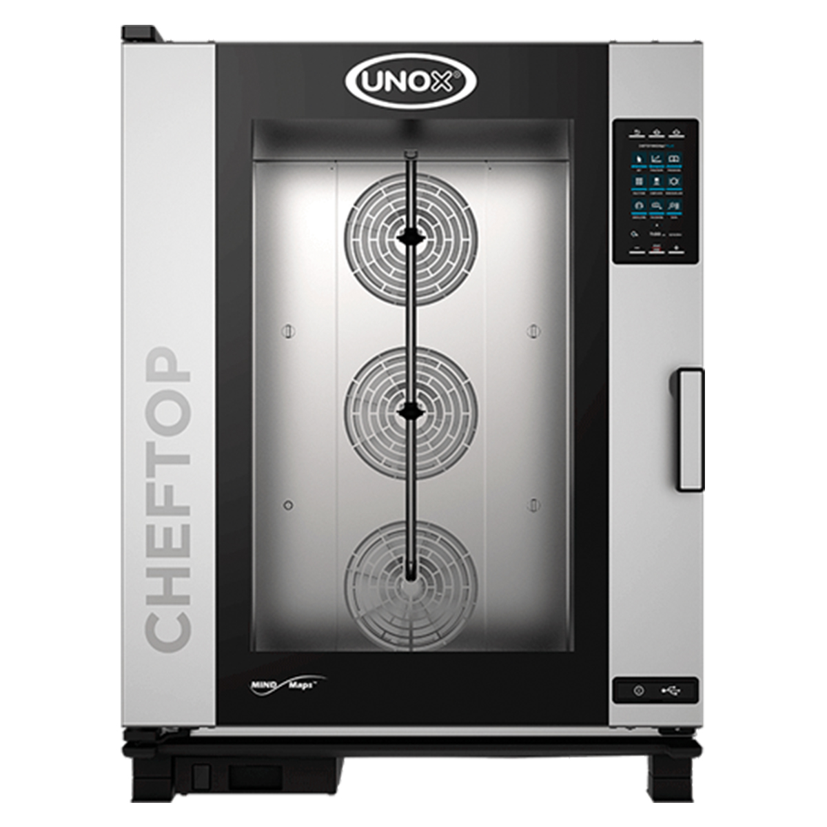 9890.X1021.EP_.jpg Unox Cheftop Plus Combi Konveksiyonlu Fırın Dijital 10 Tepsili GN 2/1 Elektrikli XEVC-1021-EPRM - Görsel 1