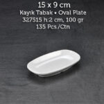Tuva Therm İnternational 15 cm Melamin Kayık Tabak Krem (21415)