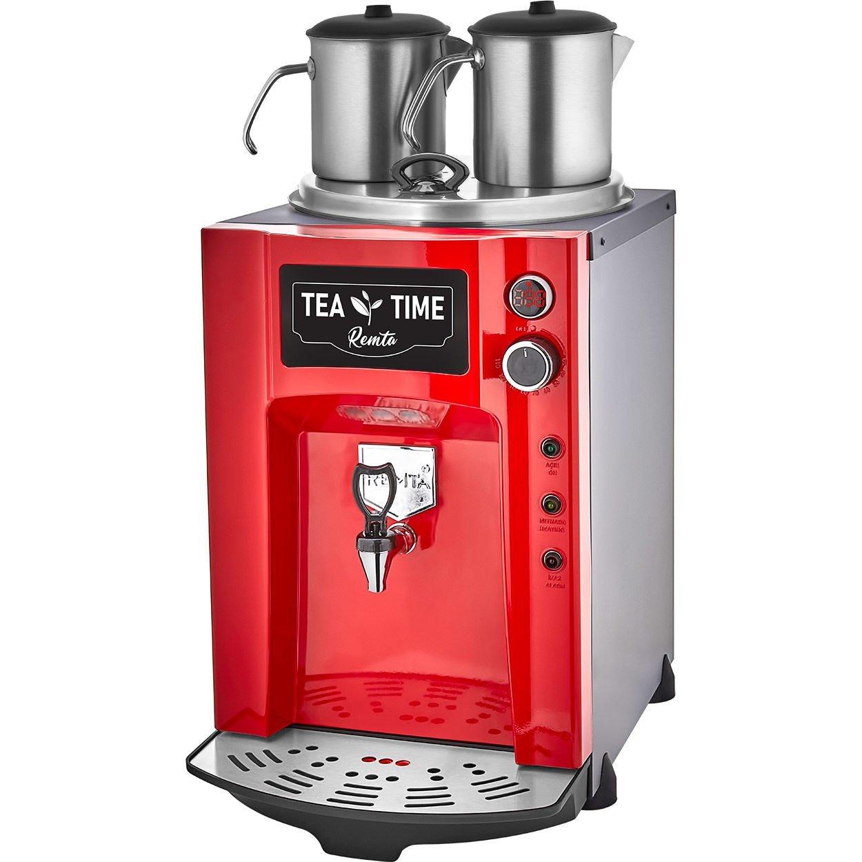 de12p-kirmizi.jpg Remta DE12P Premium Jumbo Çay Makinesi – 2 Demlikli, 15 Litre - Görsel 1