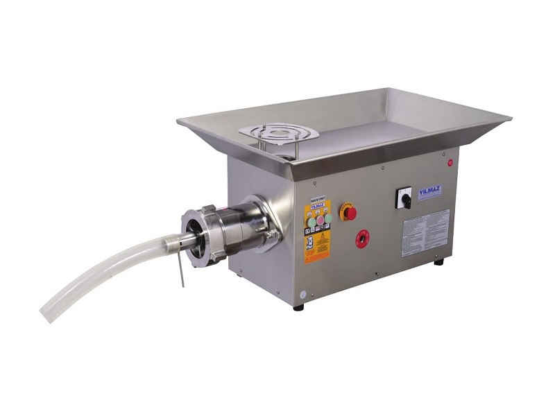 e130-inox-130-mm-et-kiyma-makinasi-312-tr.jpg Yılmaz E130-312 TR Et Kıyma Makinesi – Ø 130 mm – Sinir Ayırmalı – INOX Gövde - Görsel 1