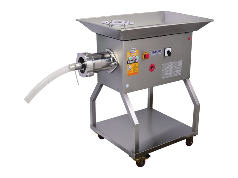e130-inox-130-mm-et-kiyma-makinasi-e130-322-tr.jpg Yılmaz E130-322 TR Et Kıyma Makinesi – Ø 130 mm – INOX Gövde - Görsel 1
