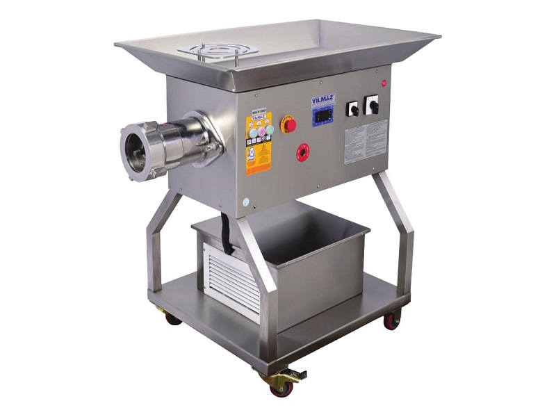 e130-inox-130-mm-et-kiyma-makinasi-inox-e130-321-str.jpg Yılmaz E130-321 STR Soğutmalı Et Kıyma Makinesi – Ø 130 mm – INOX Gövde – Endüstriyel Tip - Görsel 1
