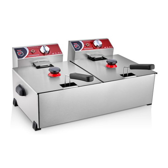 elektrikli-fritoz-silverinox-2701-88-litre.jpg Işıkgaz Silverinox Elektrikli Fritöz 8+8 Litre 2701 – Endüstriyel Fritöz - Görsel 1