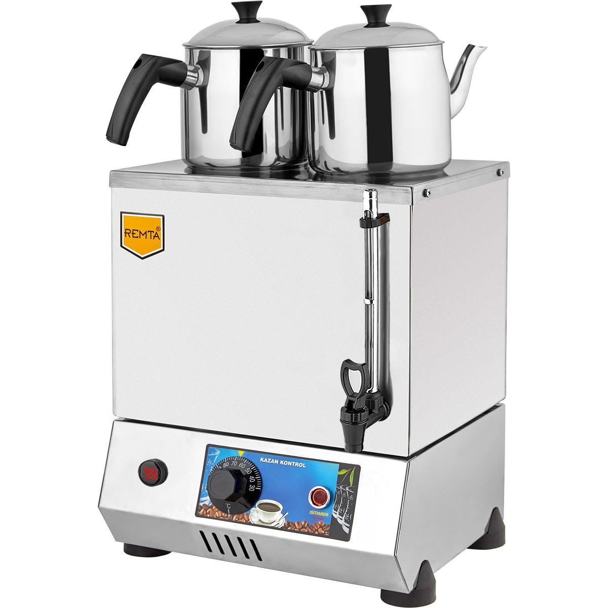 ep02-a.jpg Remta 20 Model Çift Demlikli Elektrikli Çay Ocağı 14 lt (Pleytsiz) EP02A - Görsel 1