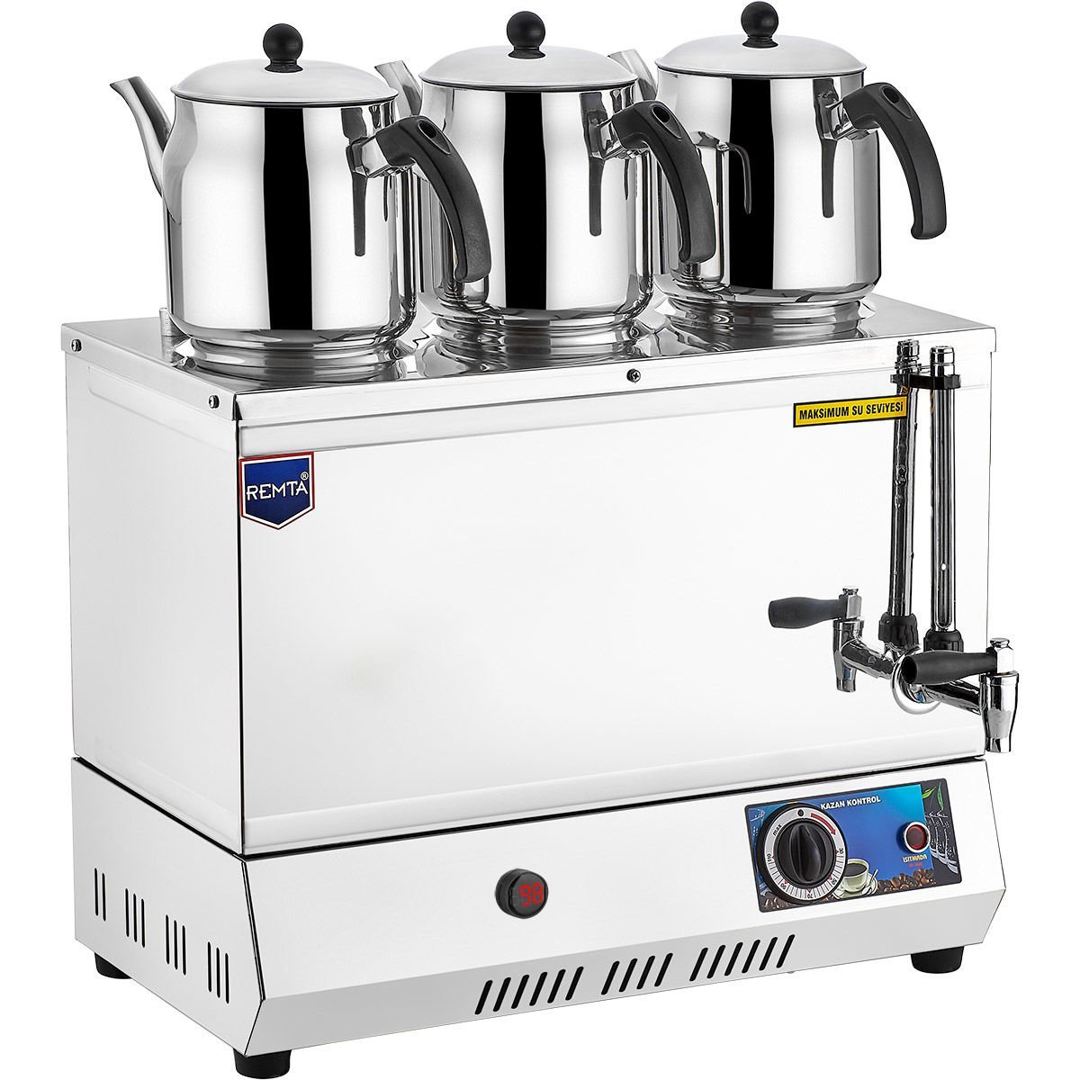 ep03.jpg Remta EP03 Elektrikli Çay Ocağı 55 Model – 3 Demlikli, 34 Litre (Pleytsiz) - Görsel 1