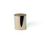 YUVARLAK MAKİ BODUR TUZLUK ALTIN  Ø4cmxH:6,5 cm