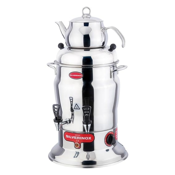 isikgaz-silverinox-2201-cay-semaveri-10-lt-cift-demlikli.jpg Işıkgaz Silverinox 2201 Çay Semaveri,10 Litre, Çift Demlikli - Görsel 1