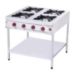 Işıkgaz Silverinox TB-4 Doğalgazlı Taban Raflı 4 Gözlü Midi Ocak