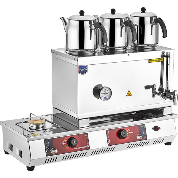 n13.jpg Remta N13 Üç Demlikli 55 Model Gazlı (CE) Çay Ocağı – 34 Litre - Görsel 1