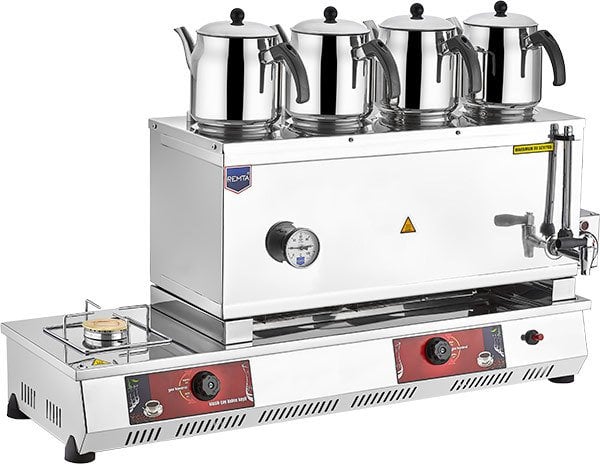 n14-e.jpg Remta 85 Model 4 Demlikli Gazlı (CE) + Elektrikli Çay Ocağı 43 lt N14E - Görsel 1