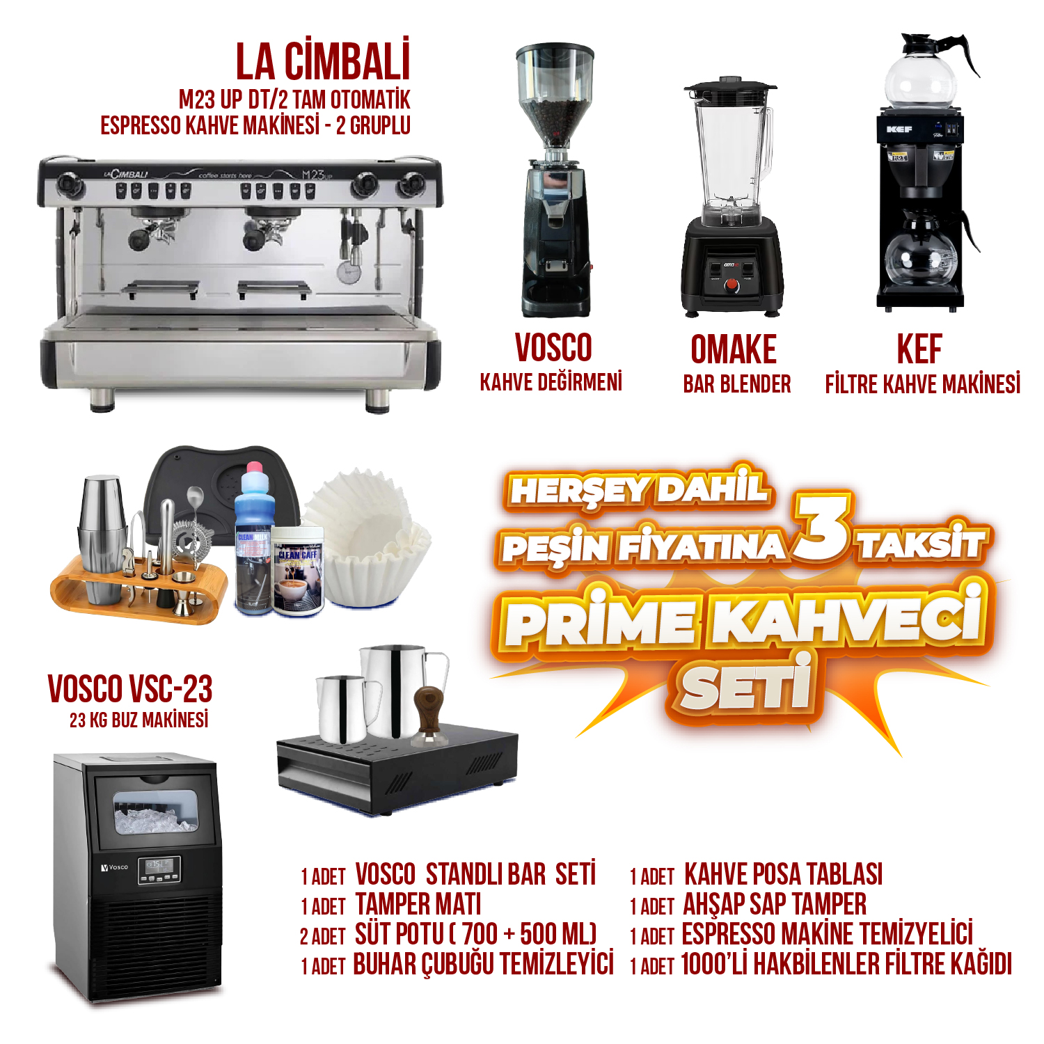 ocak_Set_SET.jpg Prime Kahveci Seti (La Cimbali) – Hazır Cafe Seti - Görsel 1