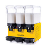 Samixir 60.MMMY Triple Soğuk İçecek Dispenseri, 20+20+20 Litre, Karıştırıcılı, Sarı