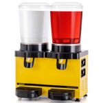 Samixir MM20 Panoromik Twin Soğuk İçecek Dispenseri, 10+10 Lt, Çift Karıştırıcılı, Sarı
