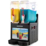 Samixir SLUSH24 Slush Twin Buzlu ve Soğuk İçecek Dispenseri, 12+12 Lt, Siyah