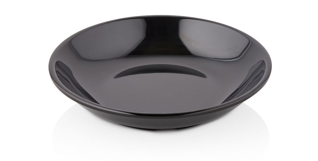 siyah-cukur-tabak.jpg Formel 20 CM Melamin Çukur Tabak – Siyah - Görsel 1