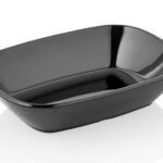Formel 12 cm Kare Kayık Melamin Tabak – Siyah
