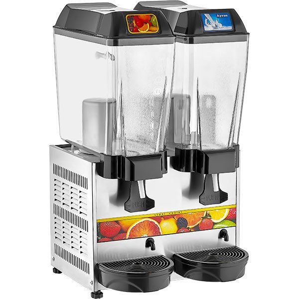 st13.jpg Remta ST13 Çiftli Şerbet+Ayran Soğutucu 20+20 Litre - Görsel 1