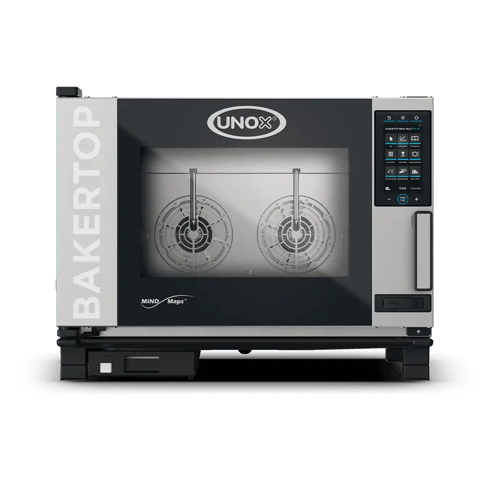 unox-bakertop-kombi-firin-XEBC-04EU-EPRM-elektrik.jpg Unox Bakertop MIND.Maps Plus XEBC-04EU-EPRM Elektrikli Combi Fırın – 4 Tepsi, 60×40 cm - Görsel 1