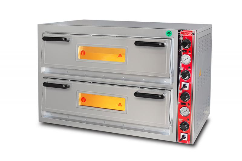 urun-20-1618470634.jpg SGS PO 9292 DE Çift Katlı Pizza Fırını 30 cm 9+9 Pizza Kapasiteli, Elektrikli - Görsel 1
