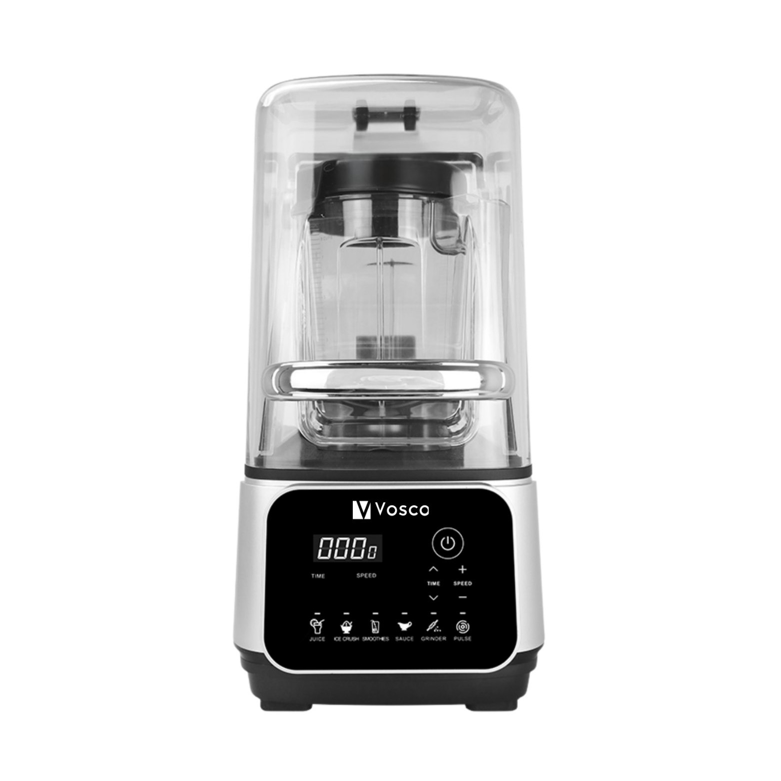 vosco-vhs-608cd-soundproof-dijital-blender-1.jpg Vosco VHS-608CD Soundproof Dijital Blender, 2 Litre, 1600W, Gümüş Gri - Görsel 1