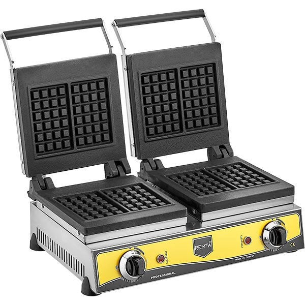 w14.jpg Remta W14 Çiftli Kare Model Waffle Makinesi Elektrikli - Görsel 1