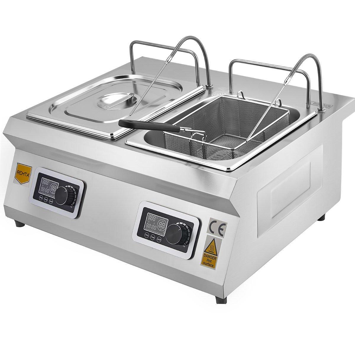 wz-tz035x2.jpg Remta WZ-TZ035 Elektrikli İndüksiyon Fritöz – 6+6 Litre - Görsel 1